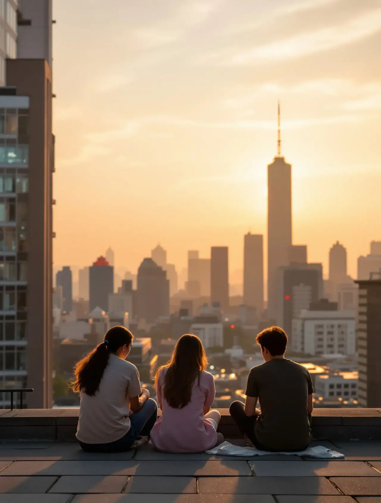 一起长大（青春成长类温情短剧封面，来自黄果AI短剧）